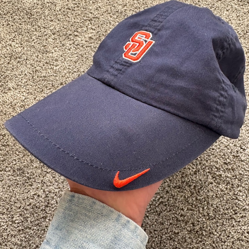 Syracuse Nike Navy Cap with Red Accents